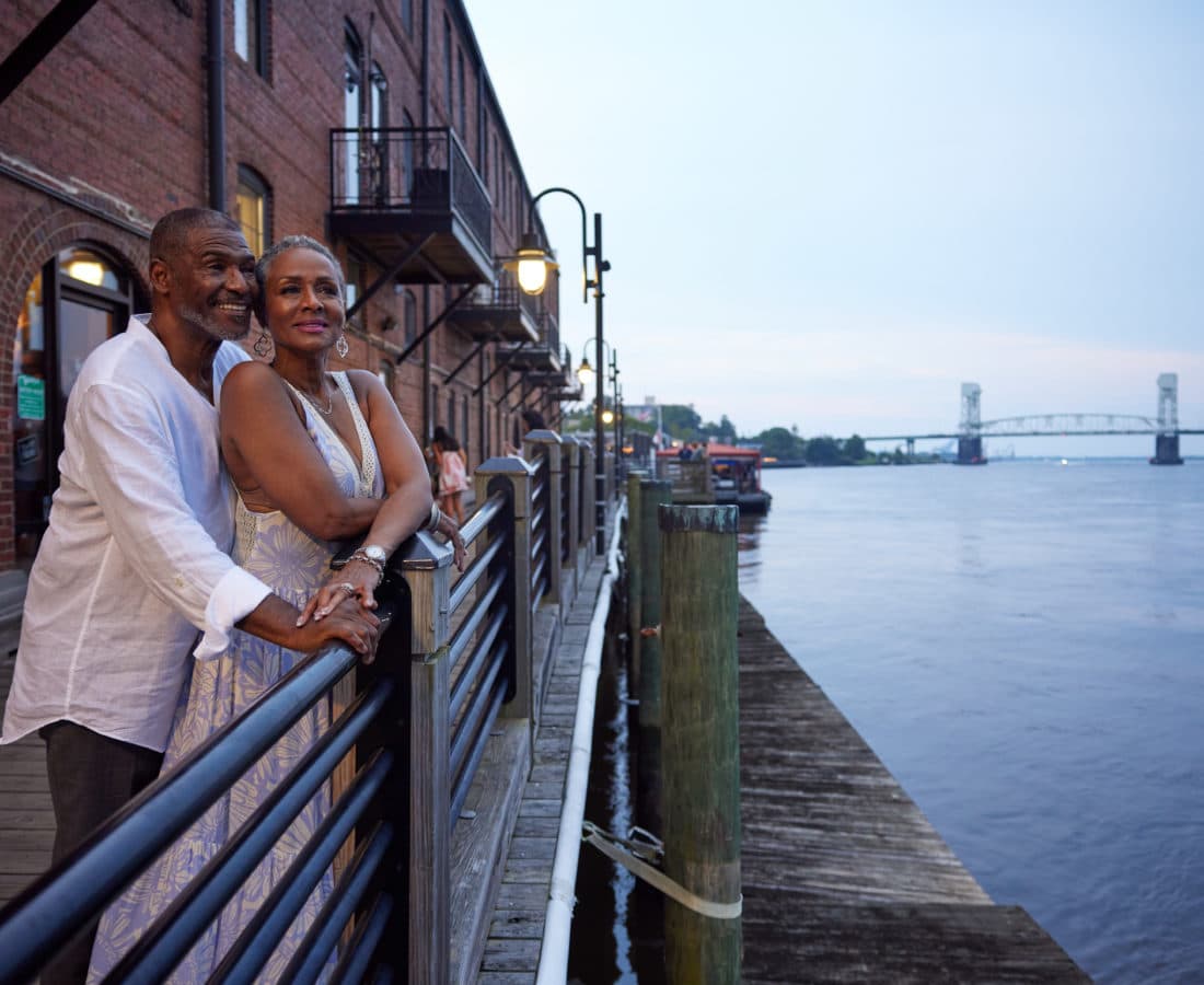 couple on the boardwalk